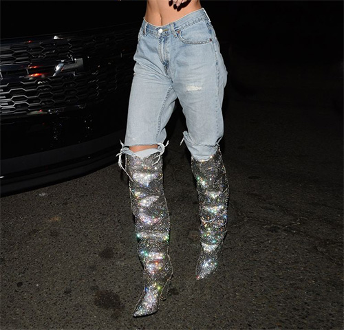 Kendall Jenner Embellished Boots | Hermosaz