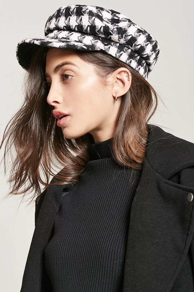 Houndstooth Cabby Hat