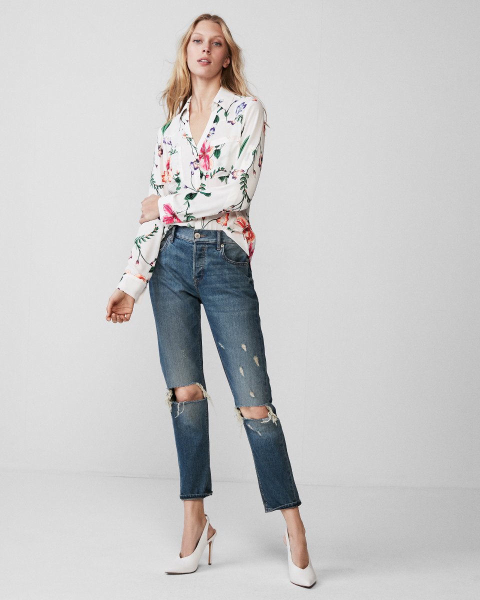 Slim Fit Floral Portofino Shirt