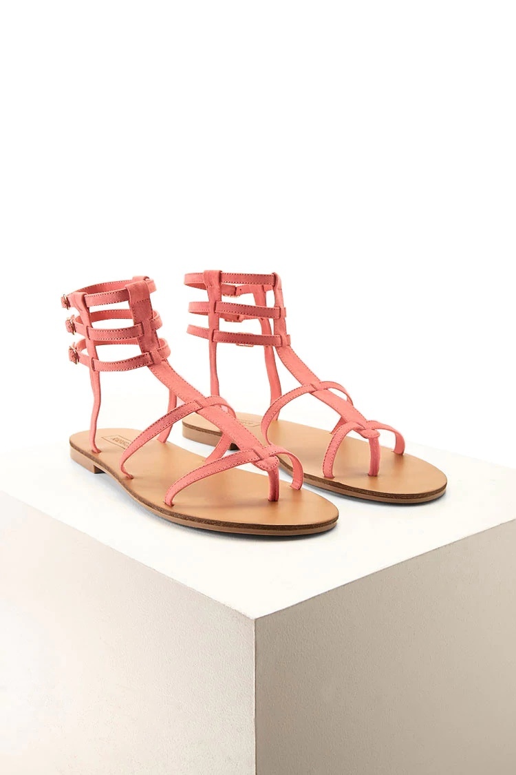 Faux Suede Gladiator Sandals
