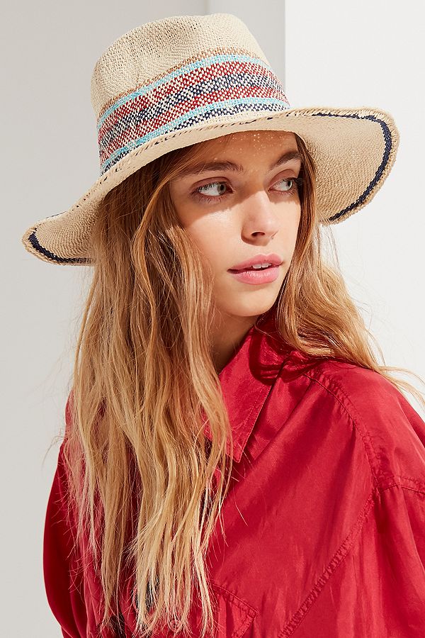 Yarn Dyed Stripe Straw Panama Hat
