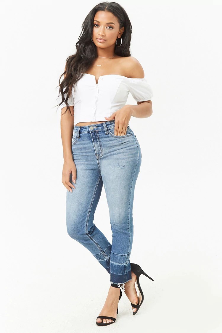 Released-Hem Cropped Jeans