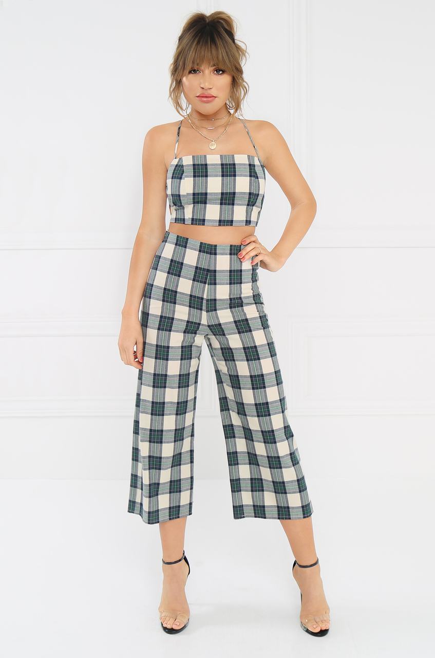 Double Your Luck Set - Navy Plaid