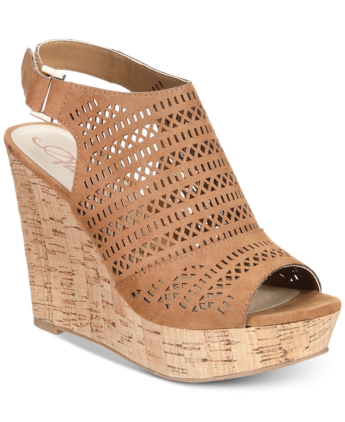 Charlize Perforated Platform Wedge Sandals, Created for Macy's