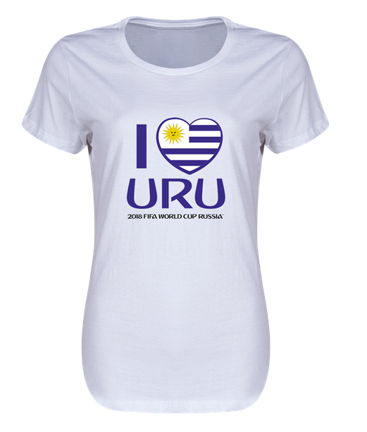 Uruguay 2018  I Heart Uruguay Women's T-Shirt (White)