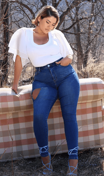Frankie white top with jeans