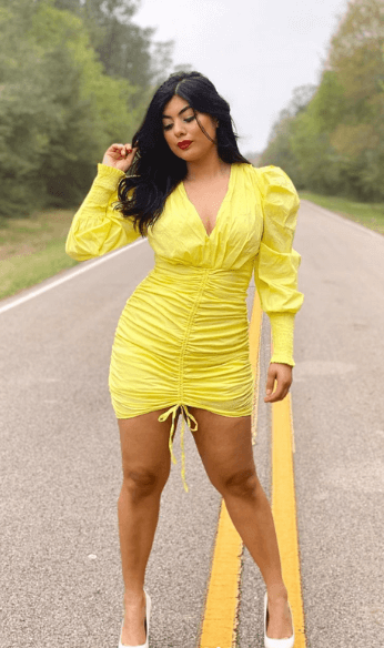 Alejandra yellow mini dress