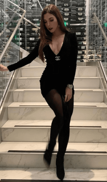 Gilda black channel dress