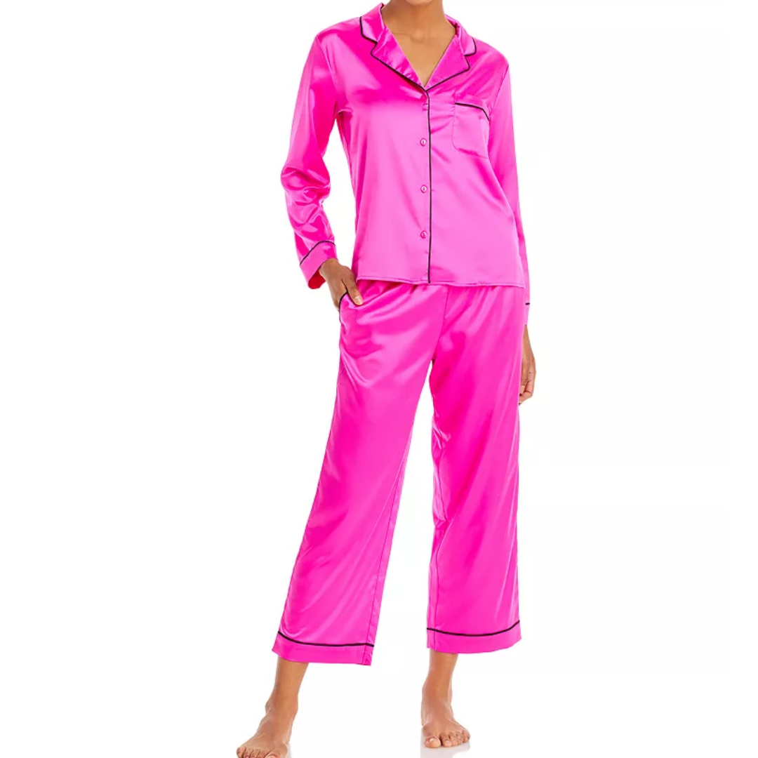 pijama rosa satin